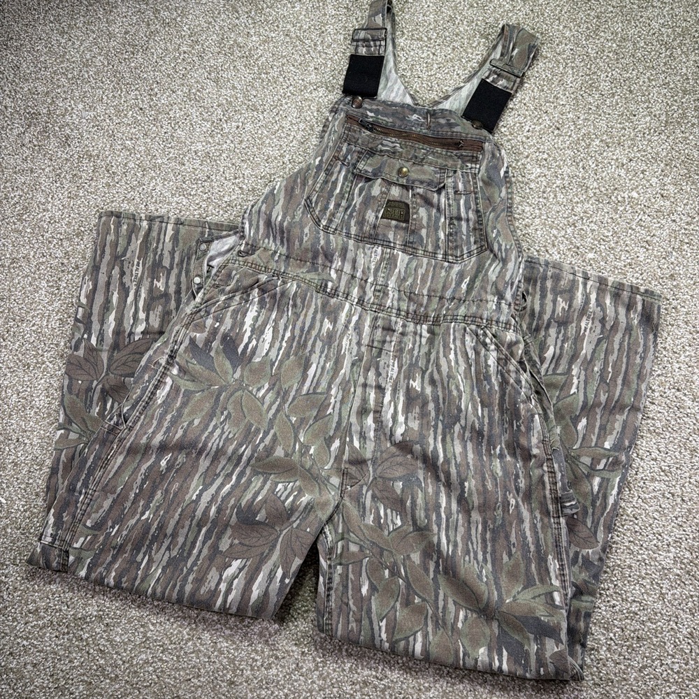 Vintage Liberty Camo Overalls Size 38/30 USA Made Classic Fit Straight